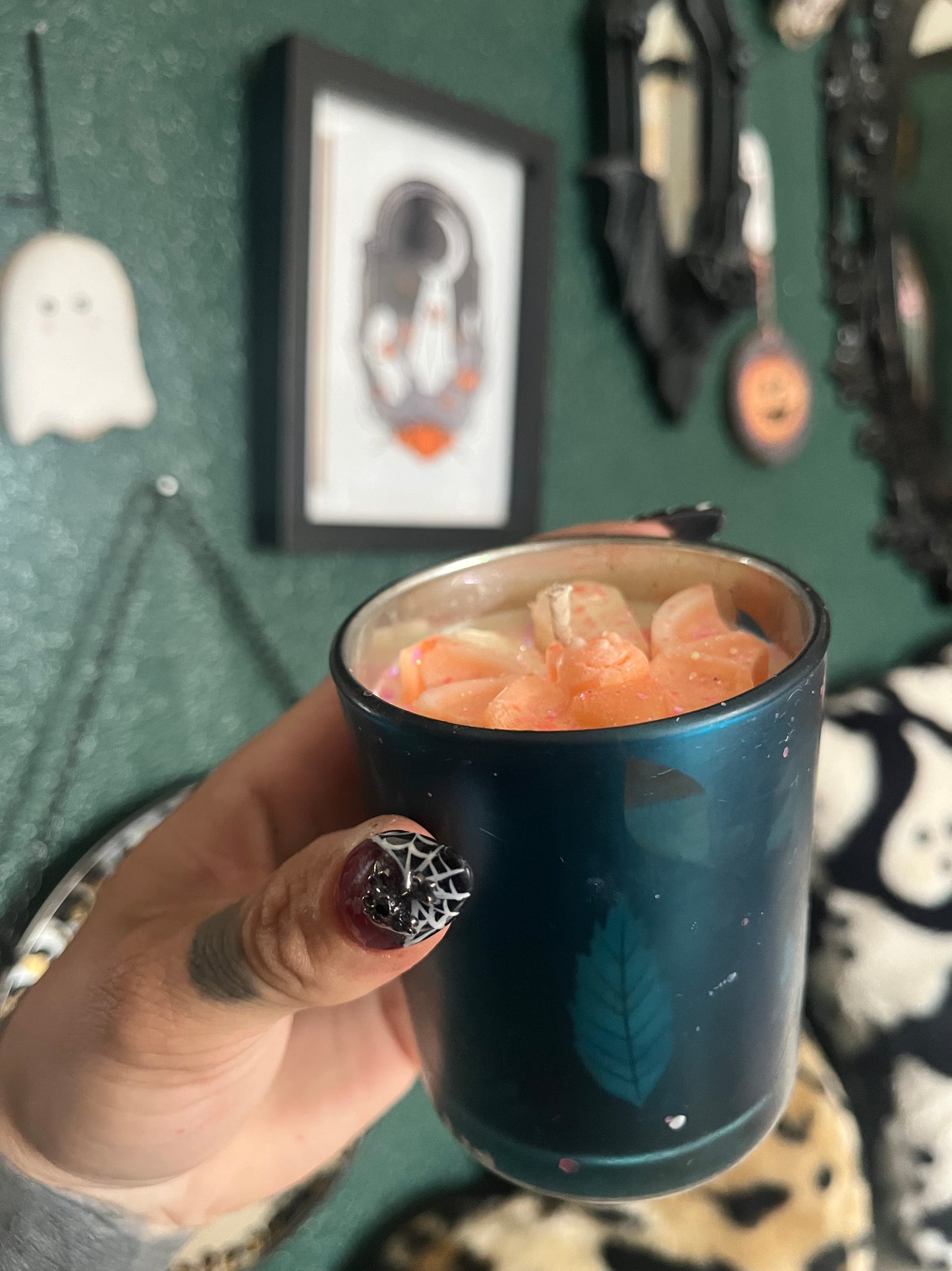 Caramel Pumpkin One Kind Bat Candle