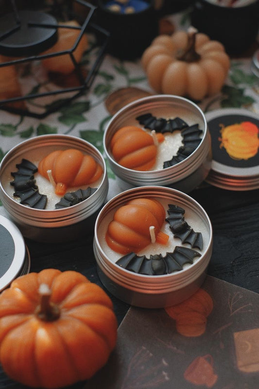 Pumpkin & Bats , Dark Woods & Bat Smoke Scented Halloween Candle